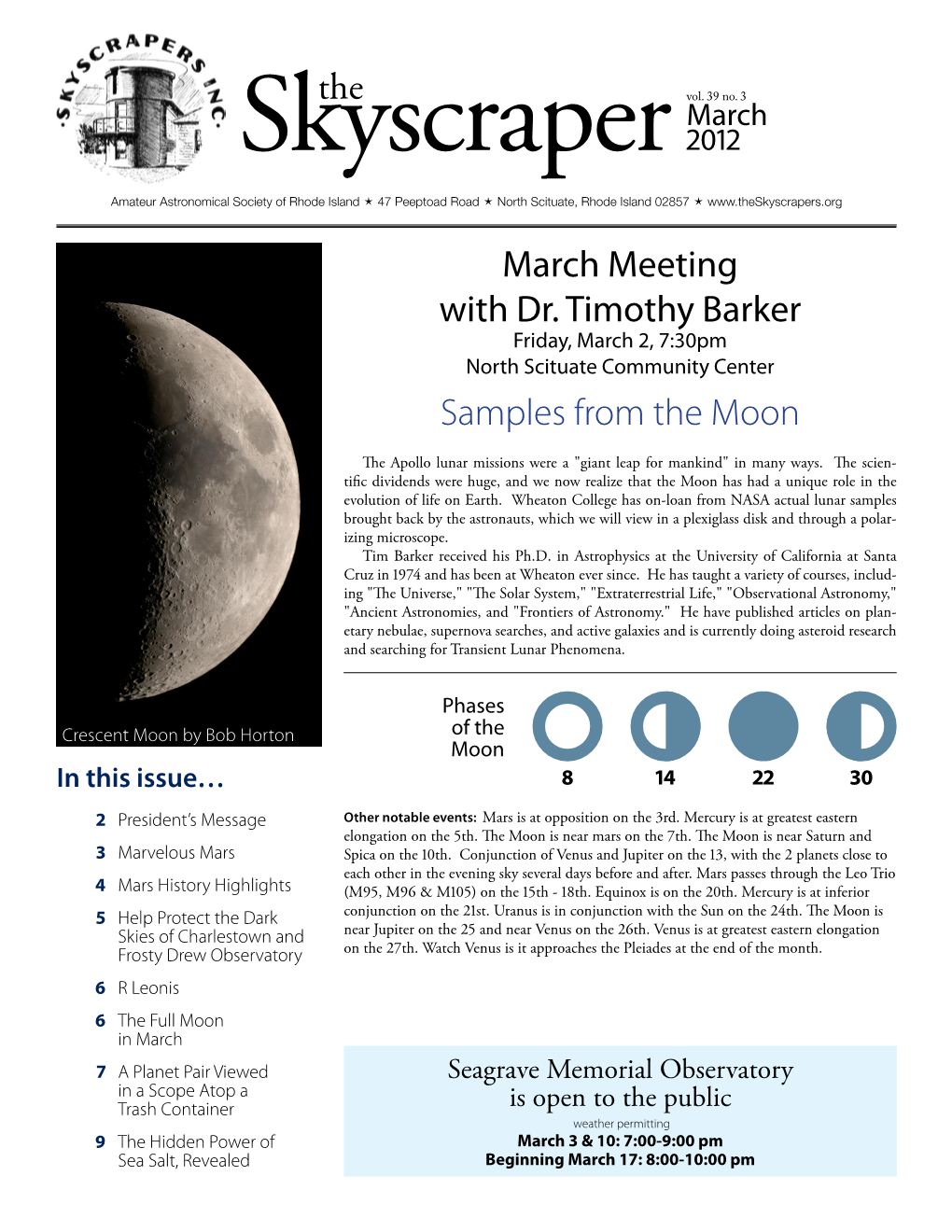 The March Meeting with Dr. Timothy Barker