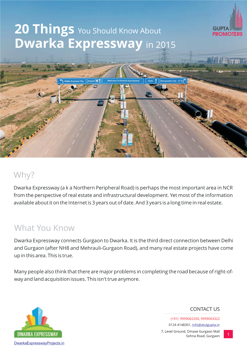 Dwarka Expressway in 2015