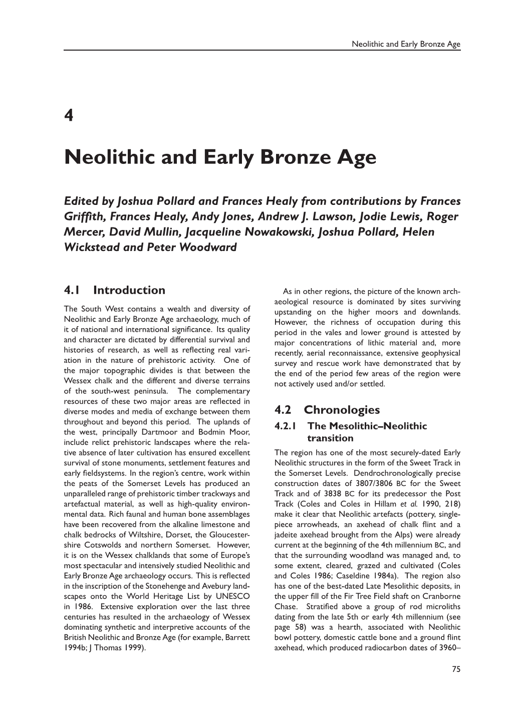 Neolithic and Early Bronze Age