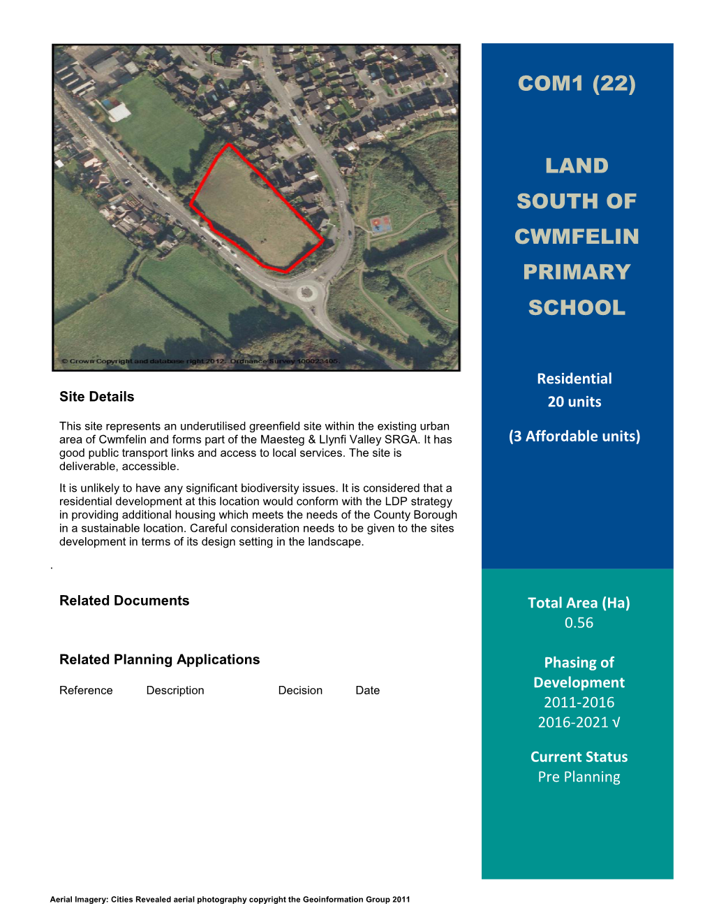 Com1 (22) Land South of Cwmfelin Primary School