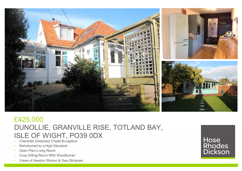 £425,000 Dunollie, Granville Rise, Totland Bay, Isle Of