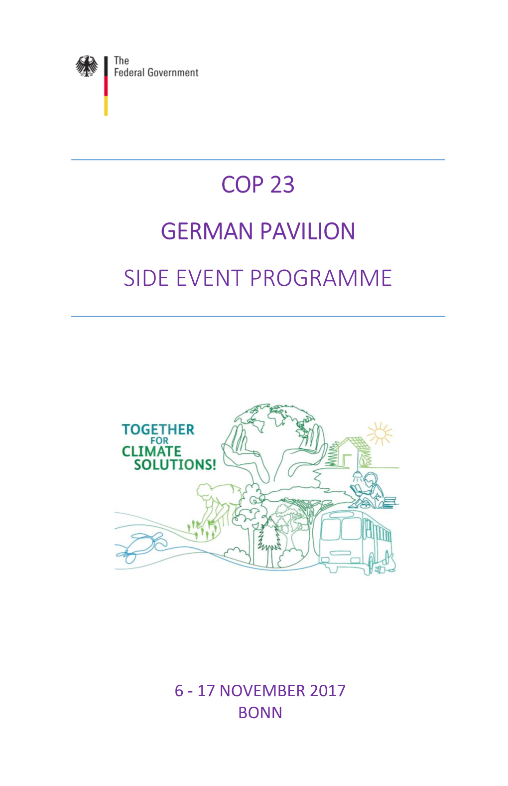 Cop 23 German Pavilion Side Event Programme