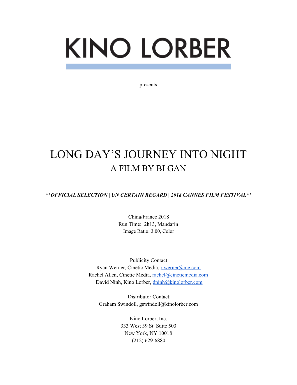 Long Day's Journey Into Night