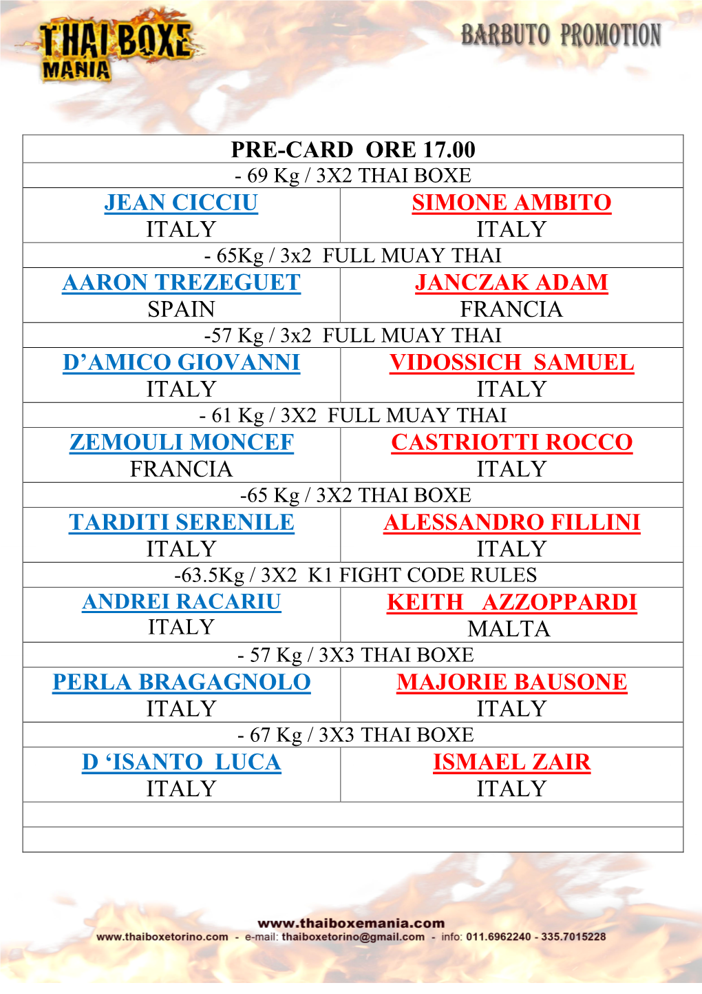 Programma Ufficiale 2017