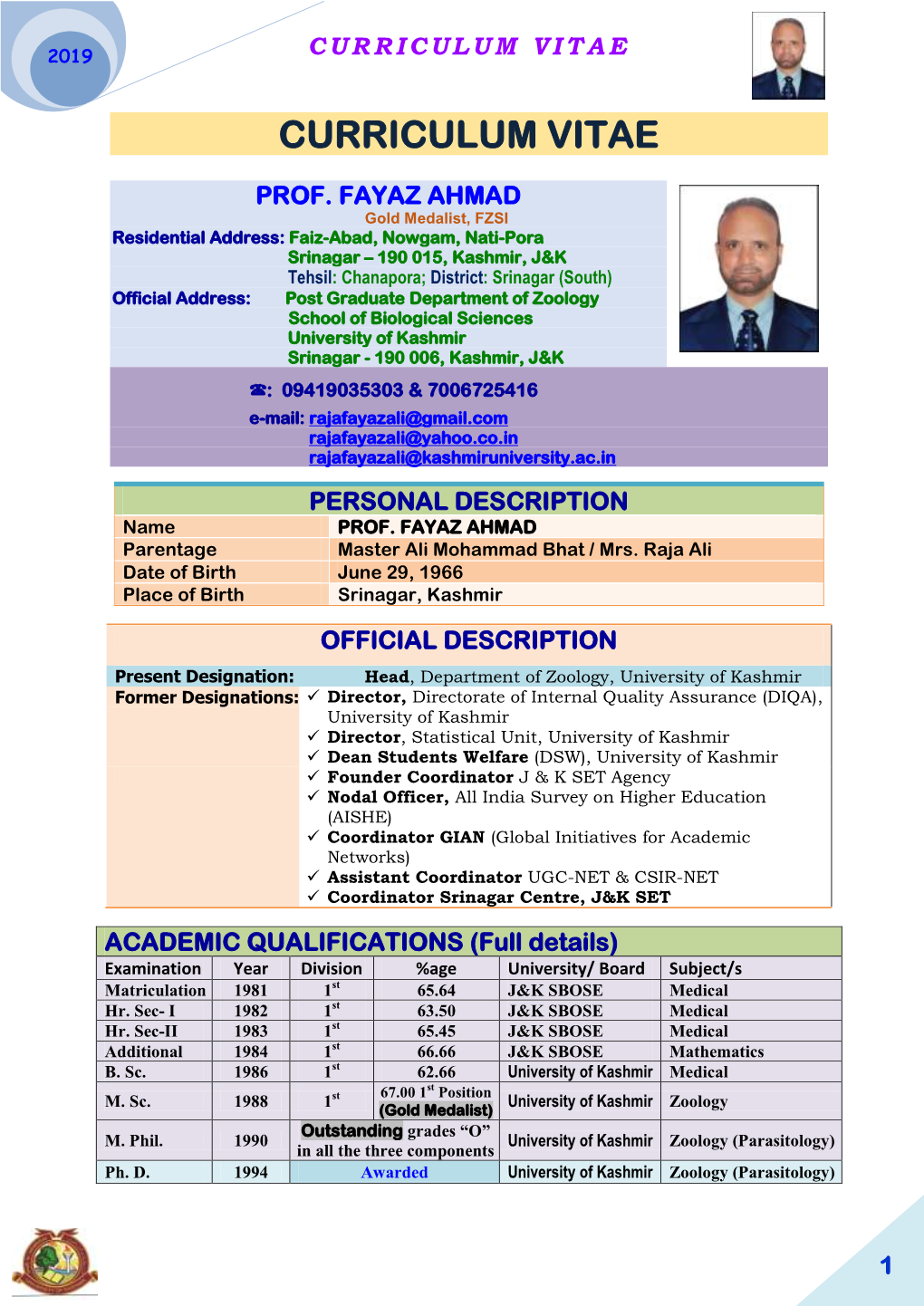 Curriculum Vitae