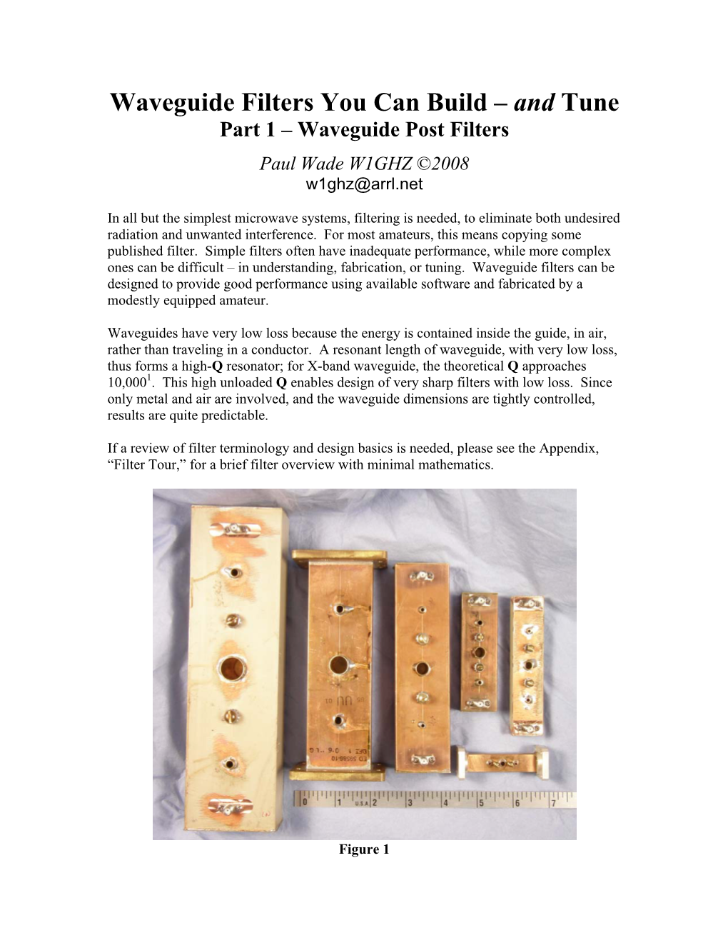 Waveguide Filters You Can Build – and Tune Part 1 – Waveguide Post Filters