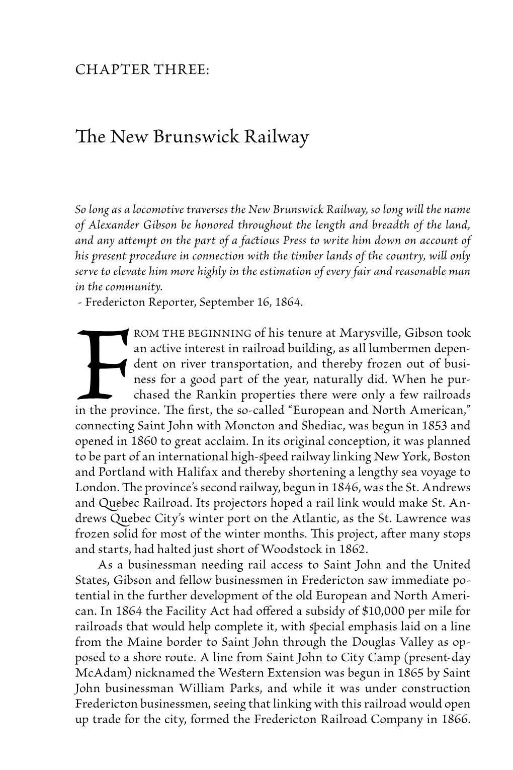 The New Brunswick Railway