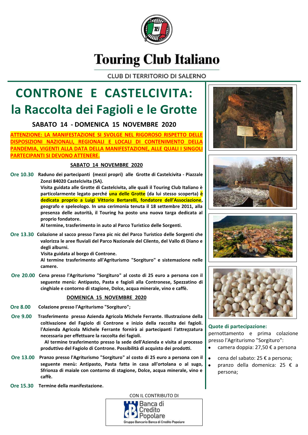 CONTRONE E CASTELCIVITA: La Raccolta Dei Fagioli E Le Grotte