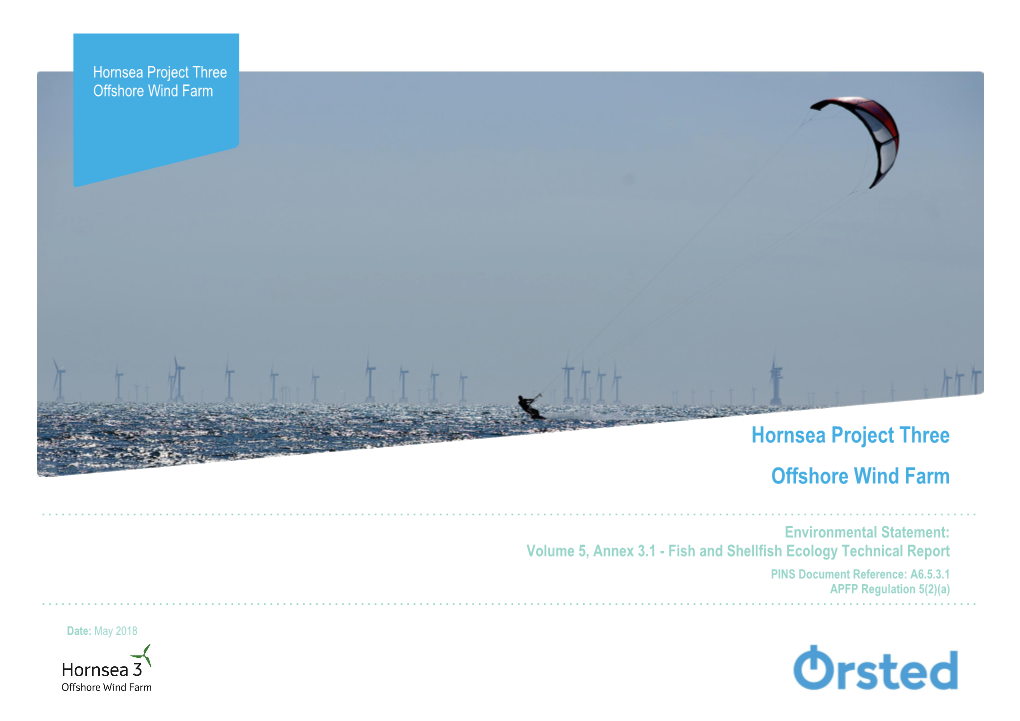 Hornsea Project Three Offshore Wind Farm Environmental Statement