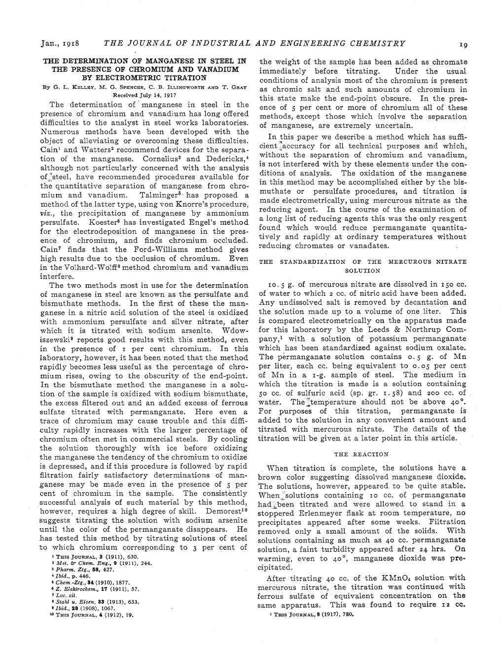 The Journal of Industrial and Engineering Chemistry I9