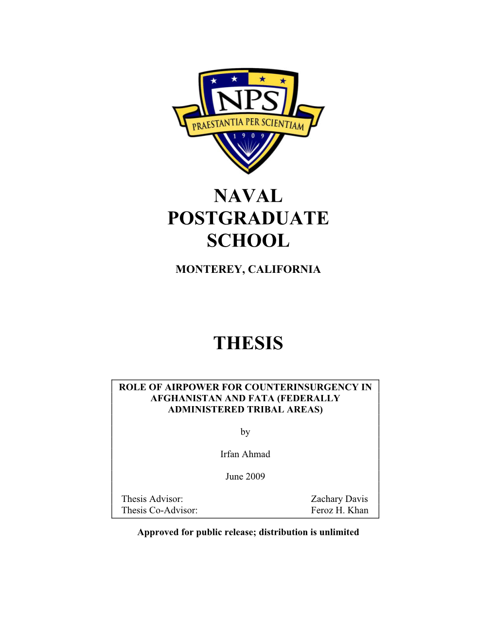 Naval Postgraduate School Thesis