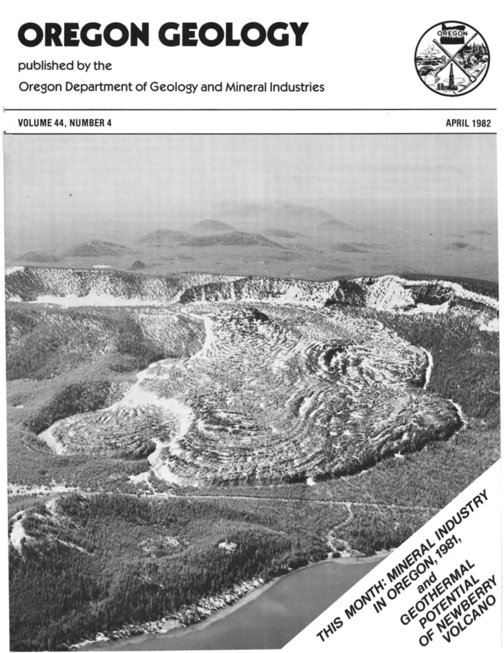 Orecion Cieolociy Published by the Oregon Department of Geology and Mineral Industries