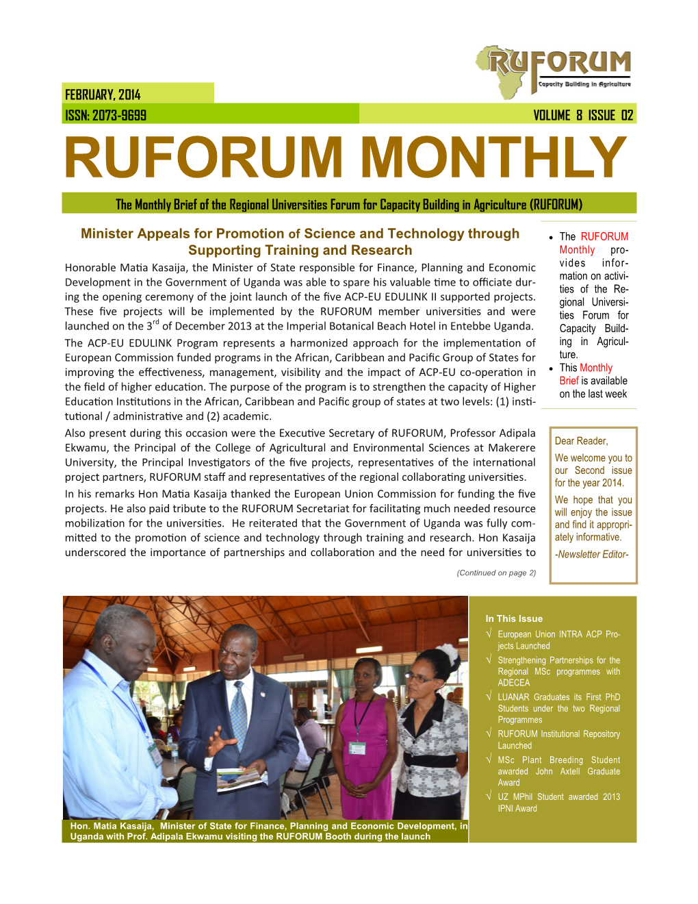 RUFORUM Newsletter Feb.2014.Pdf