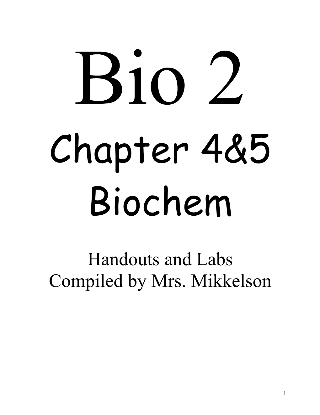 Bio 2 Vocabulary Biological Molecules