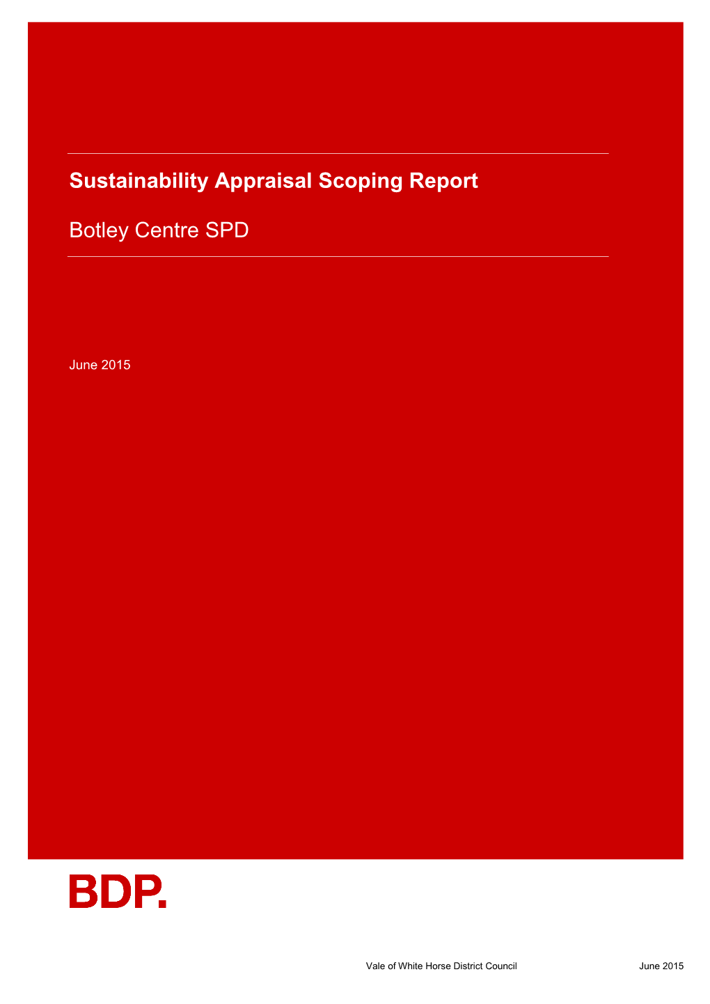 Sustainability Appraisal Scoping Report