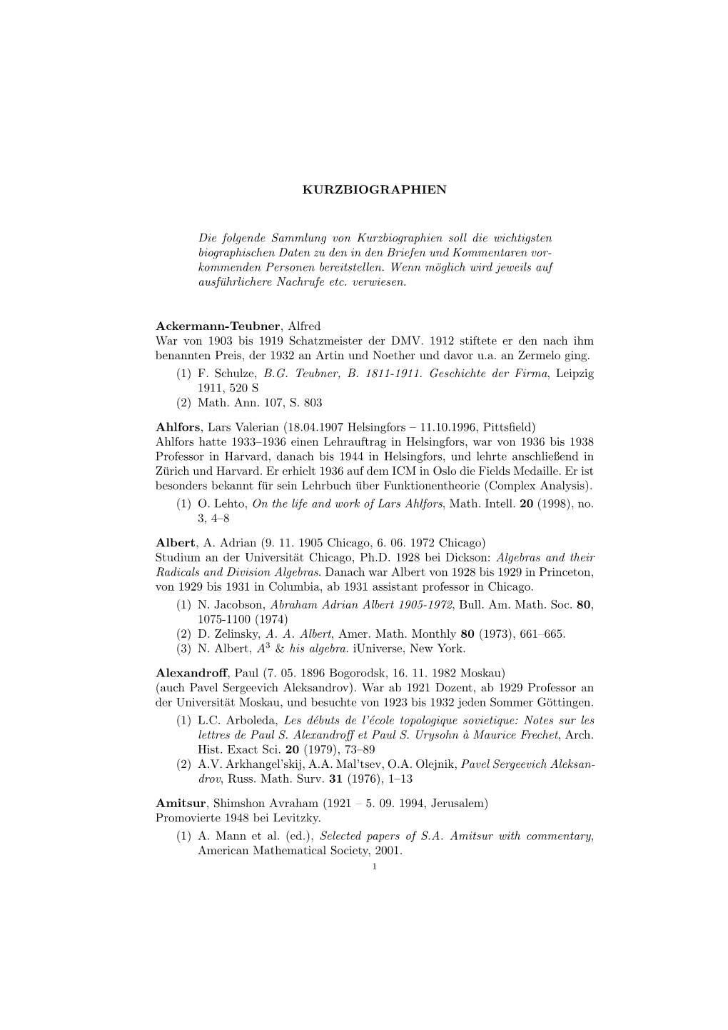 Mathematikern, Insbe- Sondere Auf Dem Gebiet Der Algebraischen Geometrie