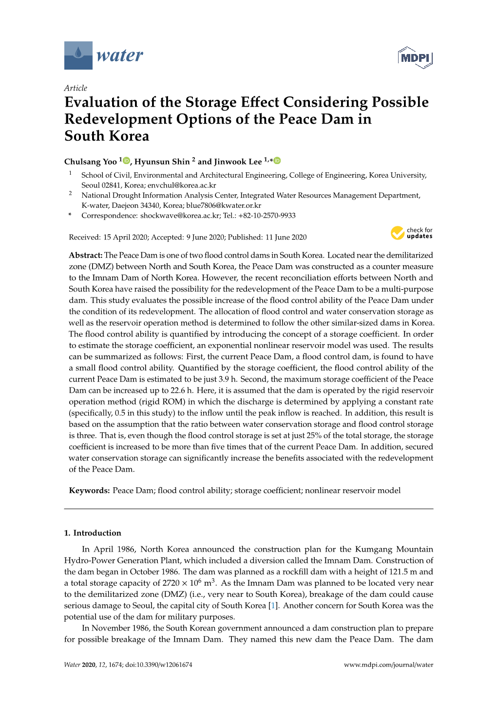 Evaluation of the Storage Effect Considering Possible