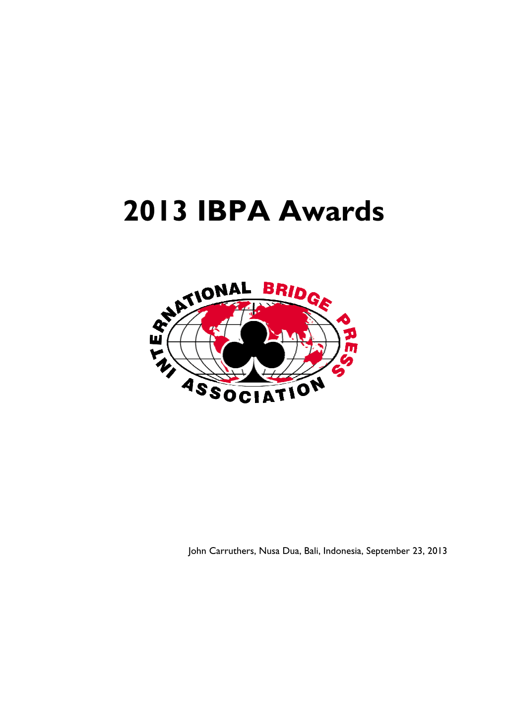 2013 IBPA Awards