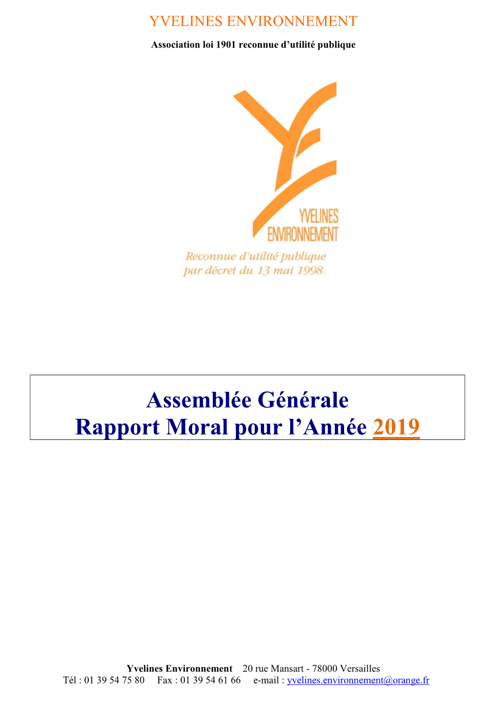 Rapport Moral Ye 2019