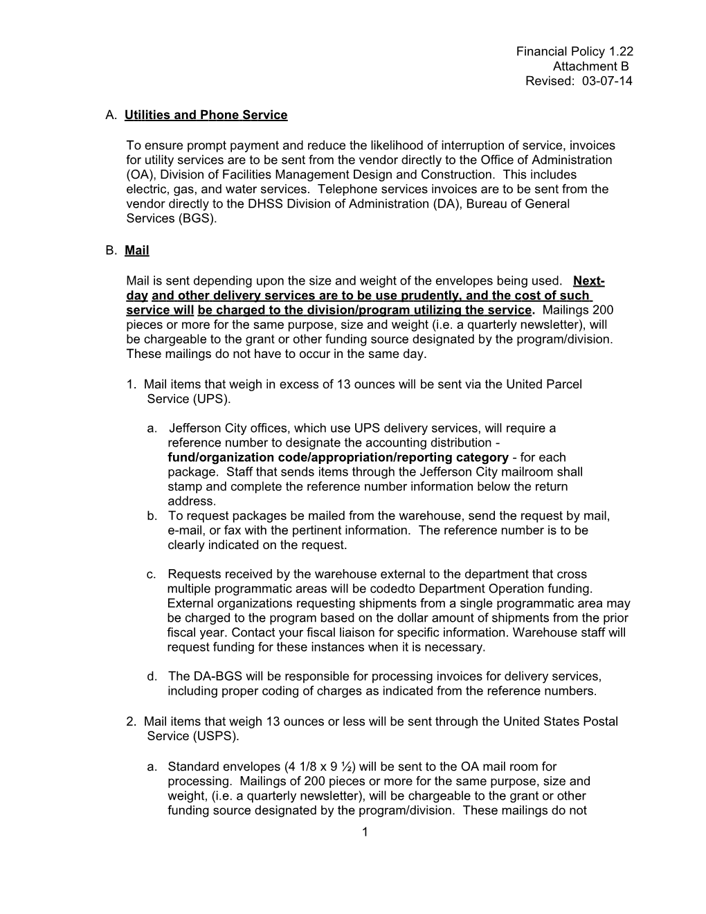 Department Operations Expenditures Special Procedures