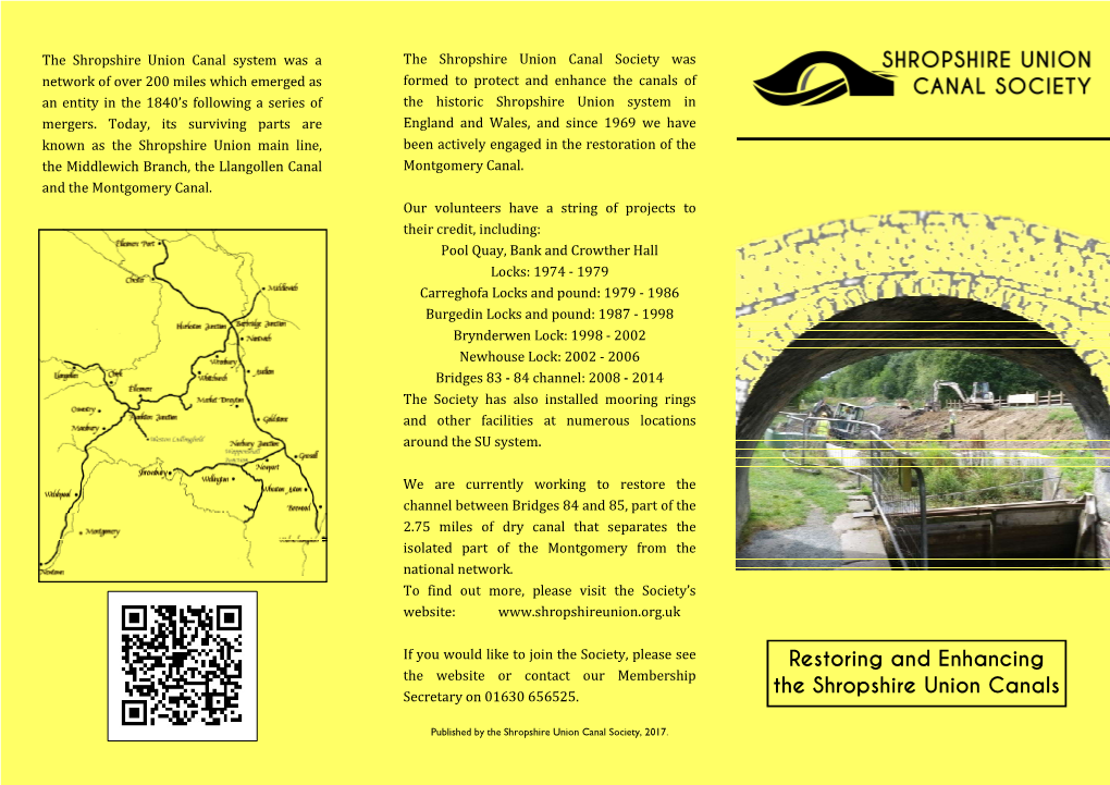 Restoring and Enhancing the Shropshire Union Canals