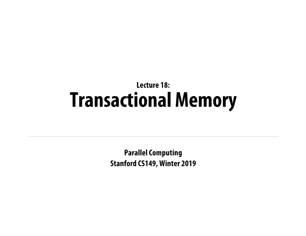 Transactional Memory