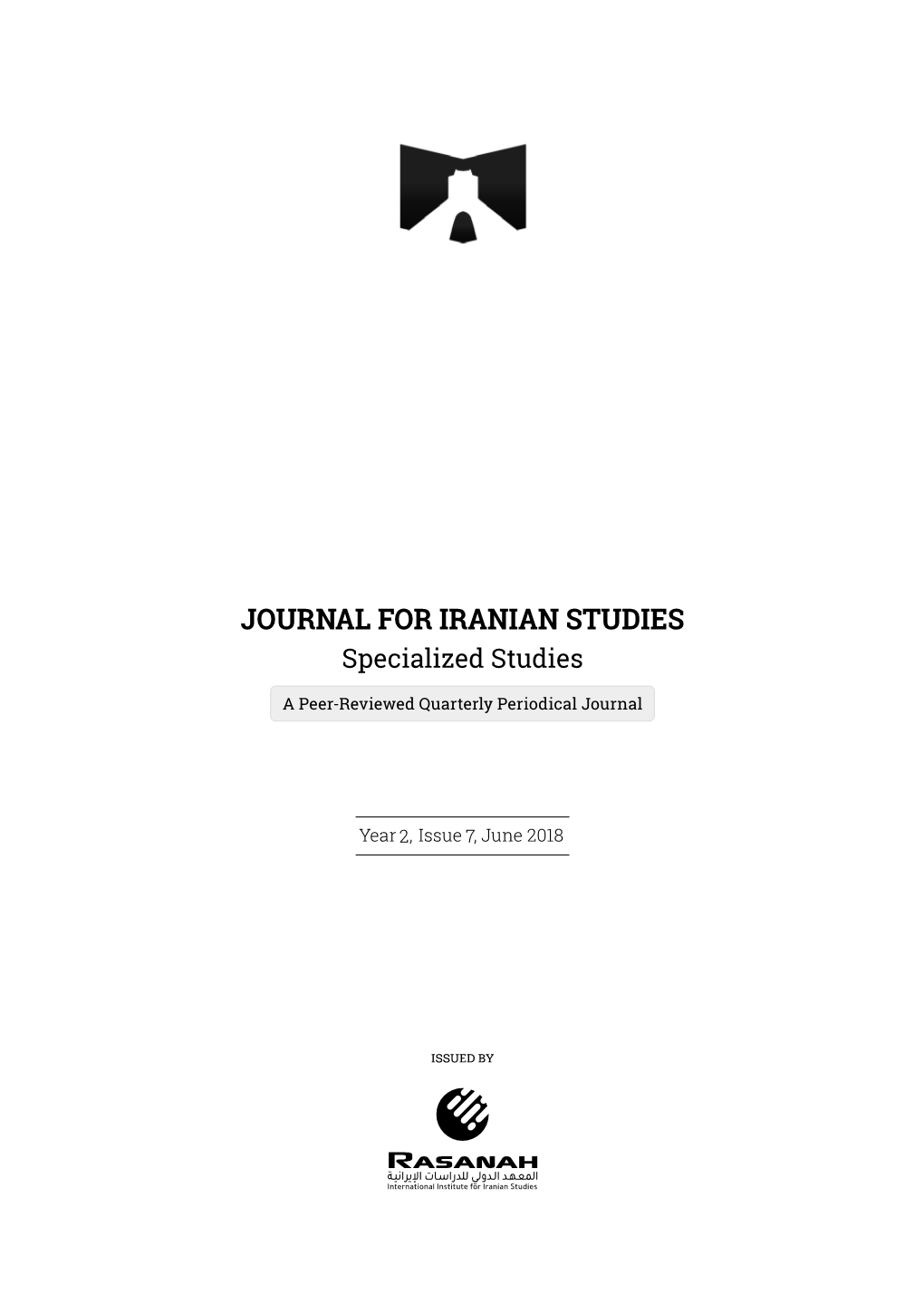 JOURNAL for IRANIAN STUDIES Specialized Studies