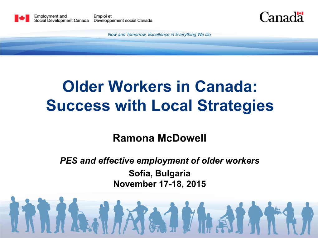 Older Workers in Canada: Success with Local Strategies