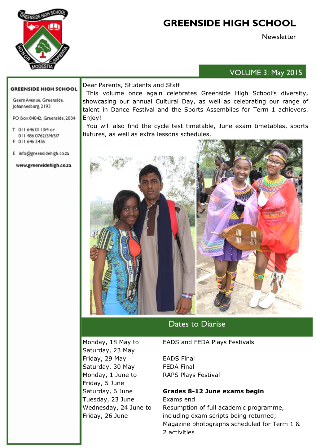 Ghsnews – Vol 3 – May 2015