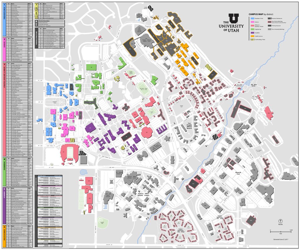 1 2 3 4 5 6 7 8 CAMPUS MAP by District