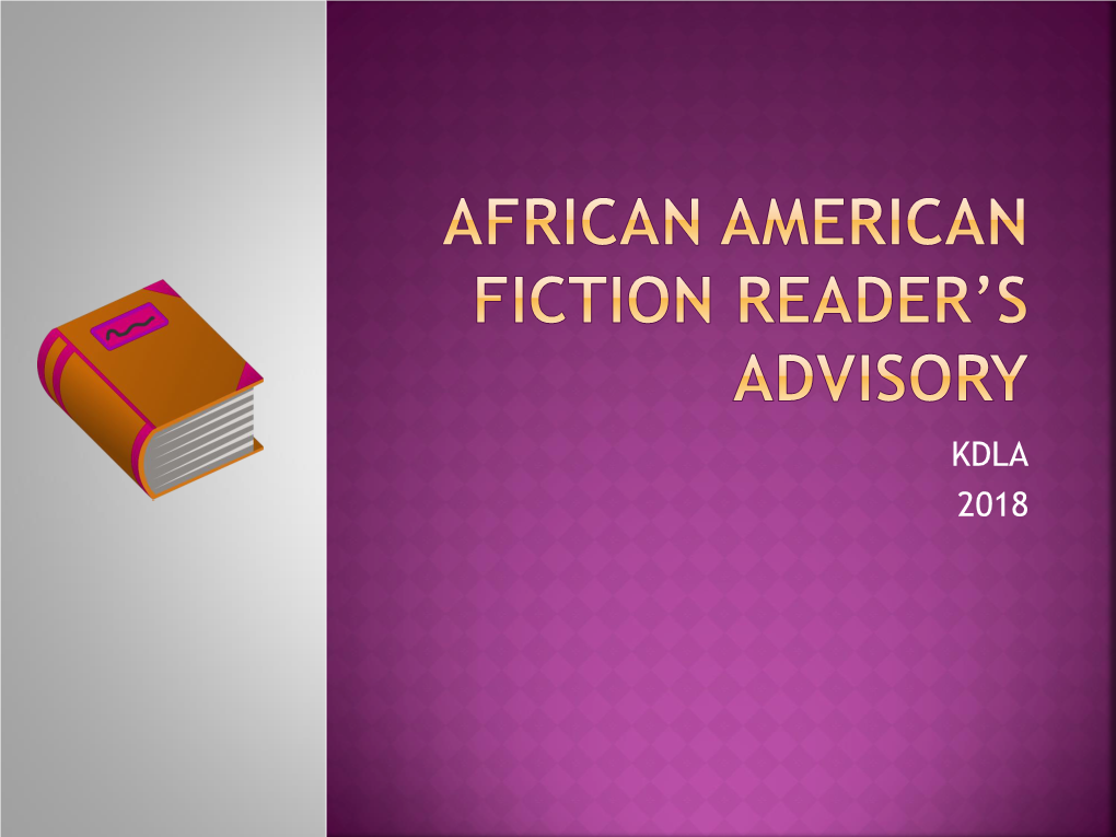 African American Fiction Reader's Advisory