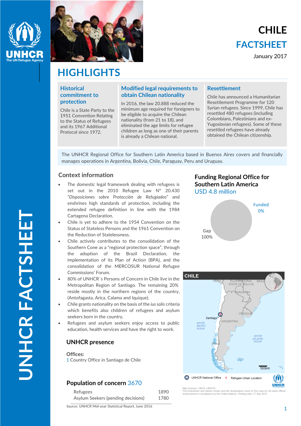 UNHCR Factsheet - Chile