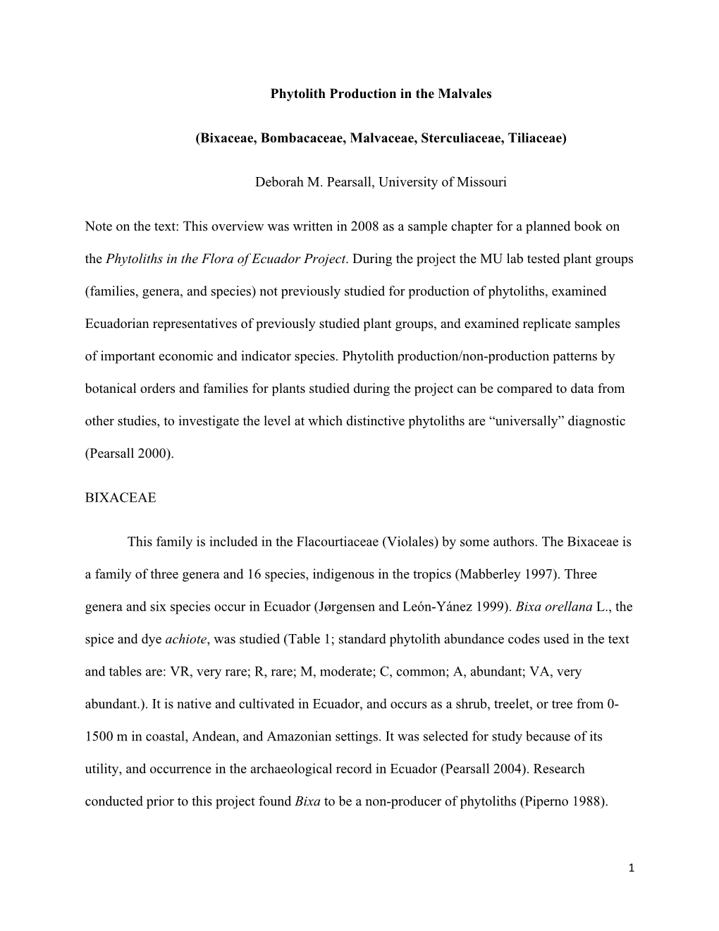 Phytolith Production in the Malvales 4 2015