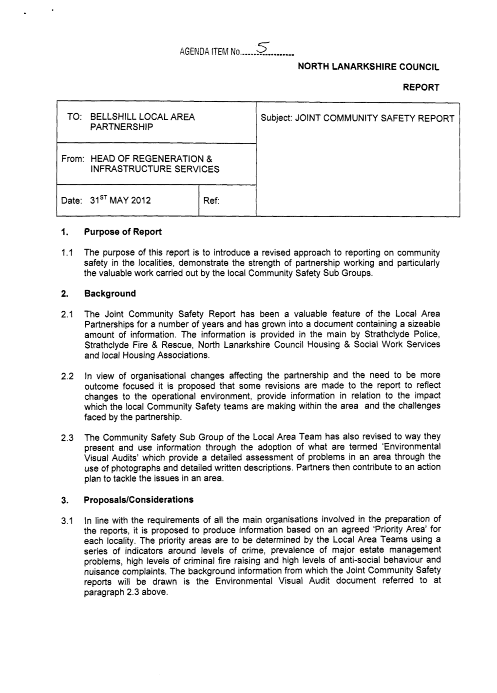 AGENDA ITEM No ...-, ....-...-...Ll5 NORTH LANARKSHIRE COUNCIL