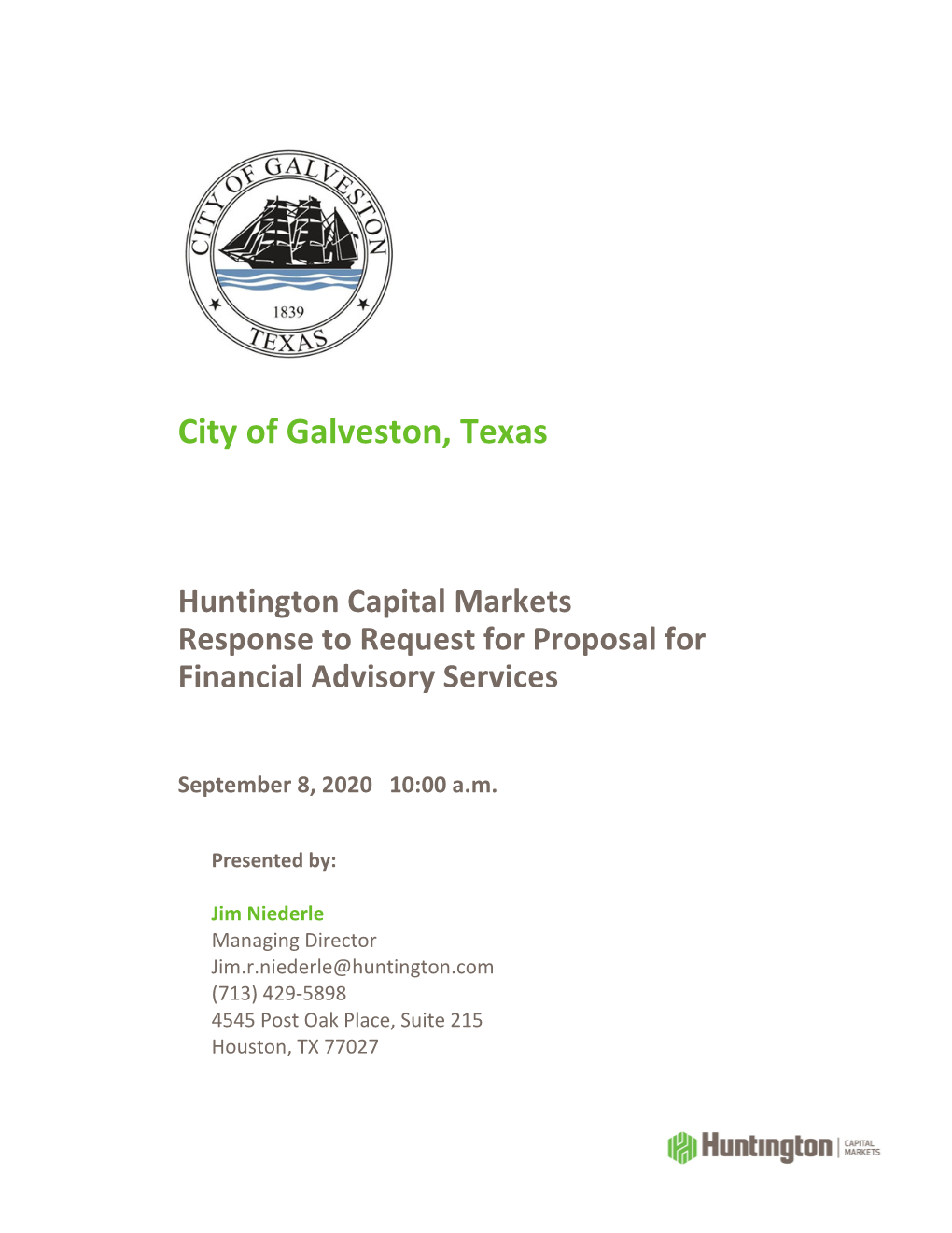 Huntington Capital Markets Proposal.Pdf