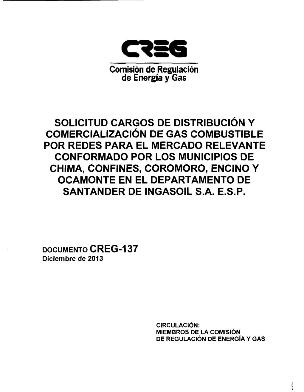 Solicitud Cargos De Distribución Y