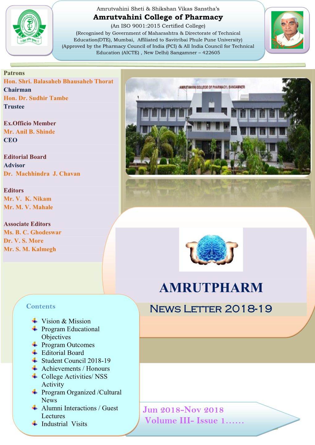 E-News Letter JUN-NOV 2018-19