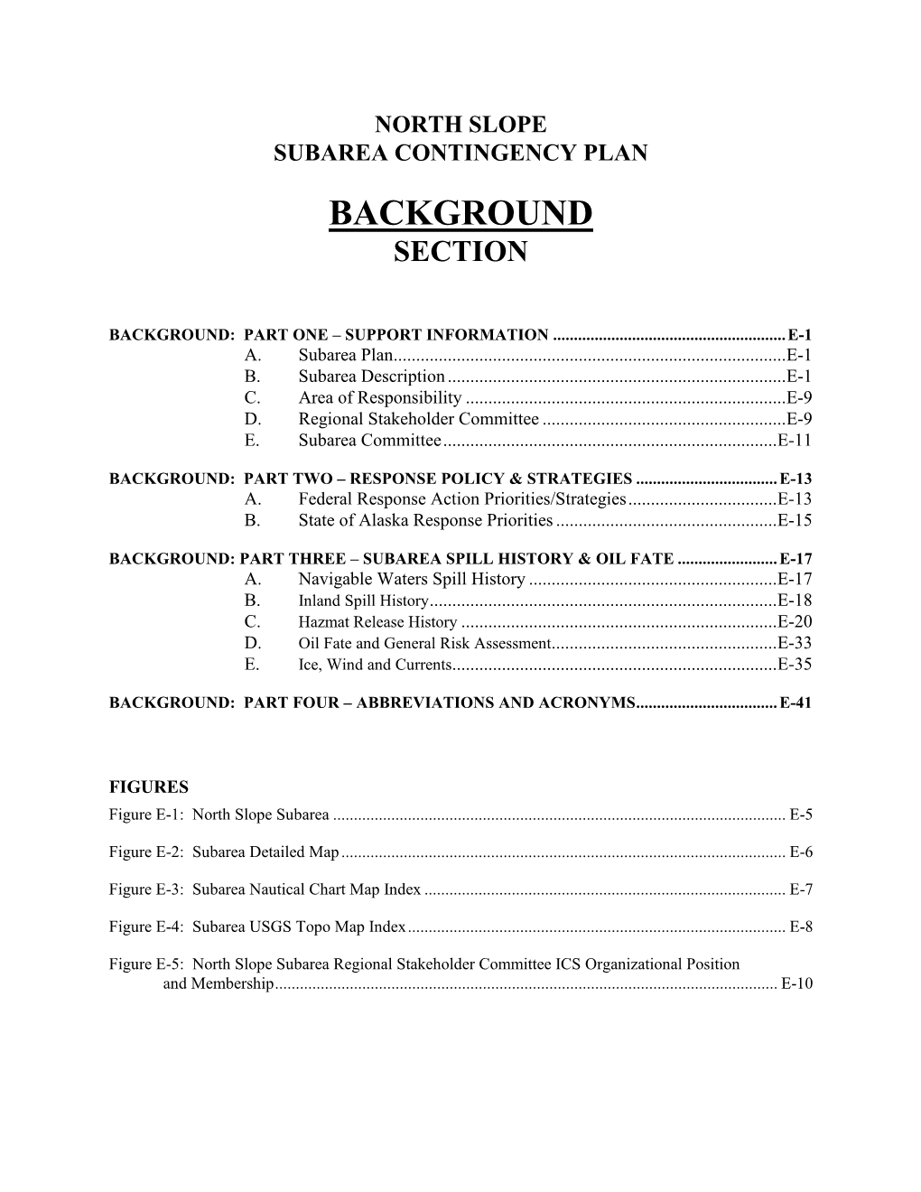 North Slope Subarea Contingency Plan