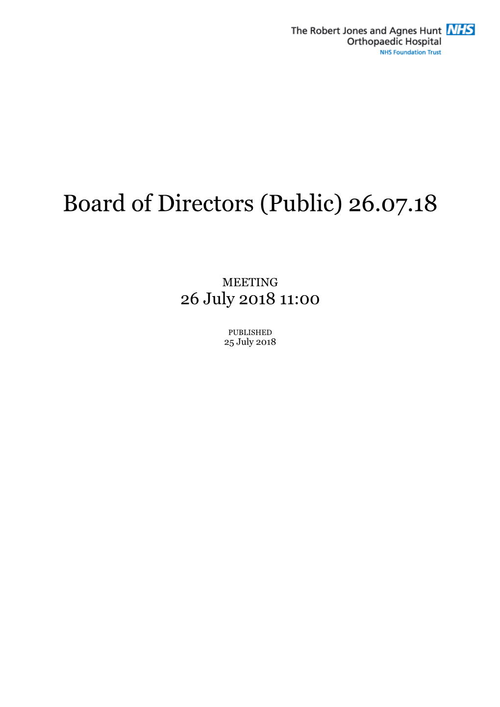 Board of Directors (Public) 26.07.18