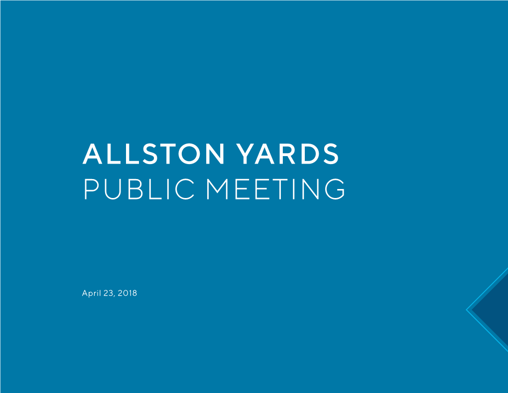 Allston Yards Public Meeting