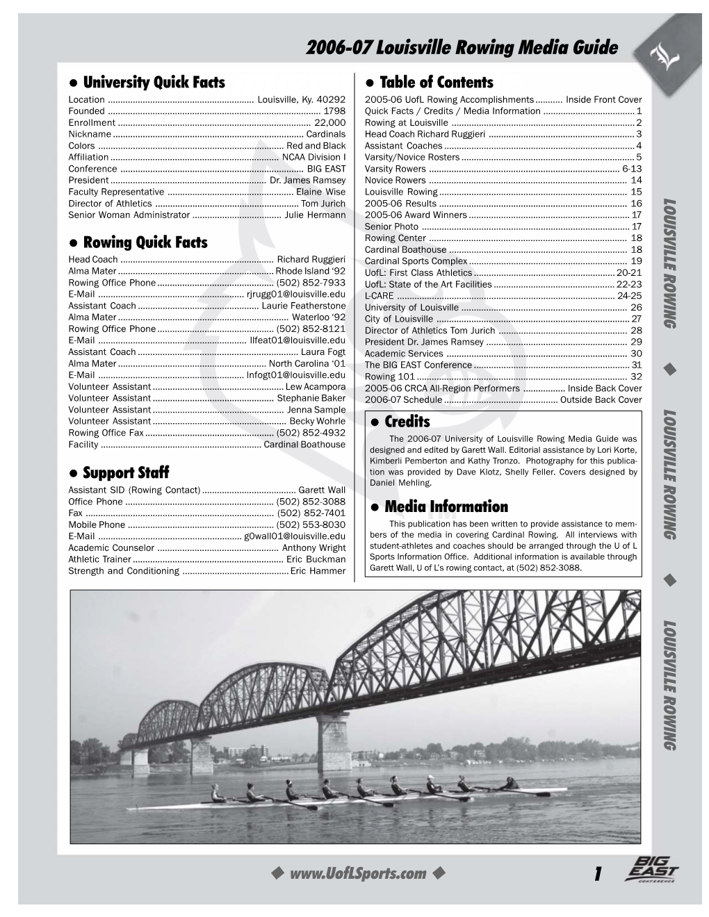 2006-07 Rowing Media Guide.Pmd