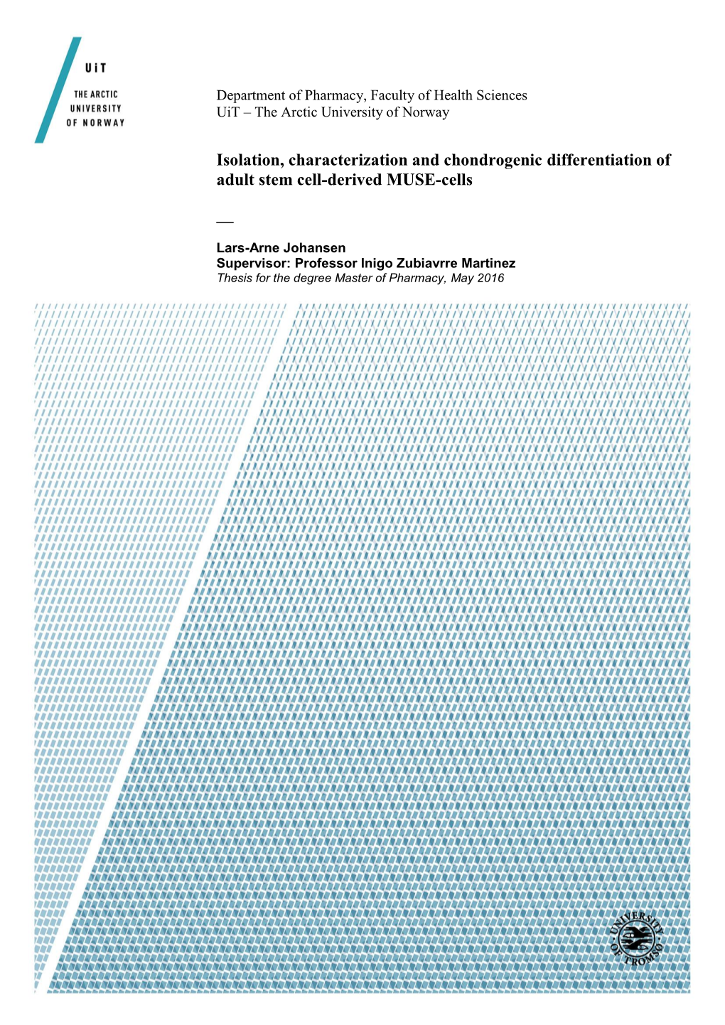 Isolation, Characterization and Chondrogenic Differentiation of Adult Stem Cell-Derived MUSE-Cells