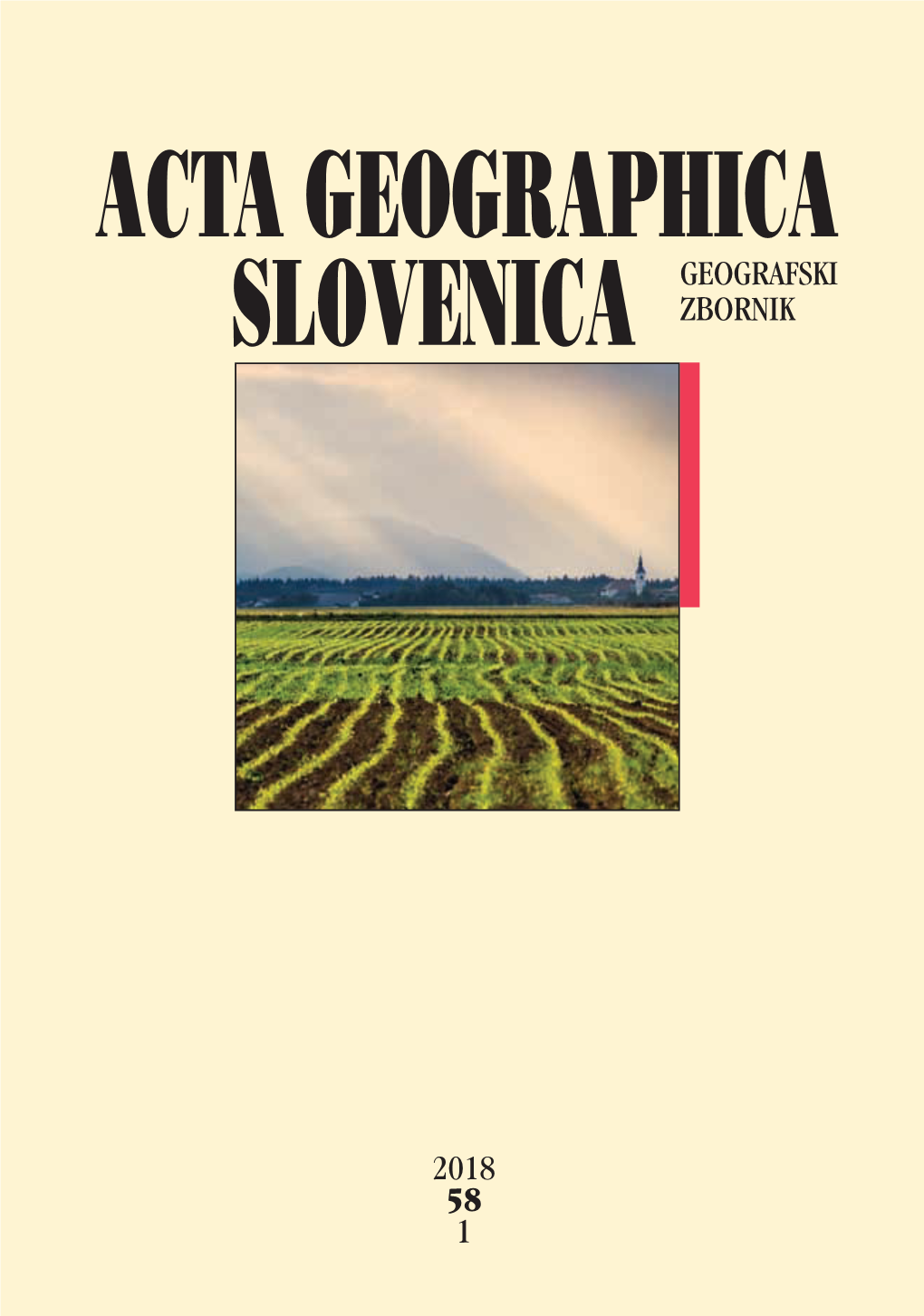 Acta Geographica Slovenica Geografski