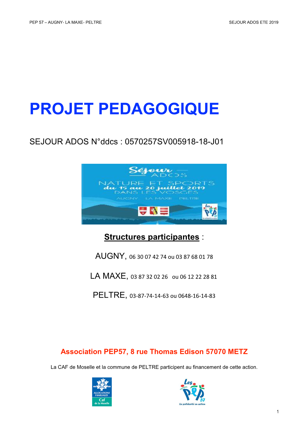 Projet Pedagogique