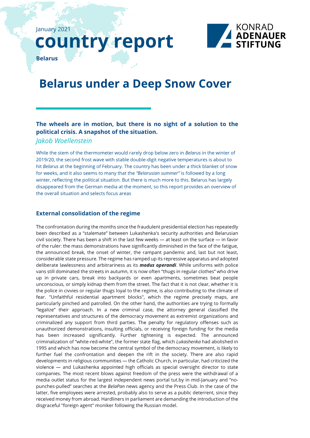 Belarus Under a Deep Snow Cover