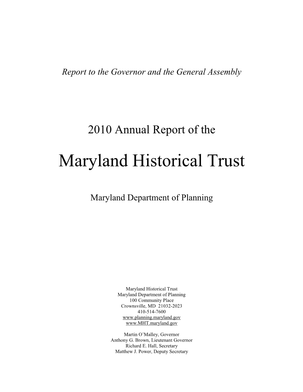 Maryland Historical Trust