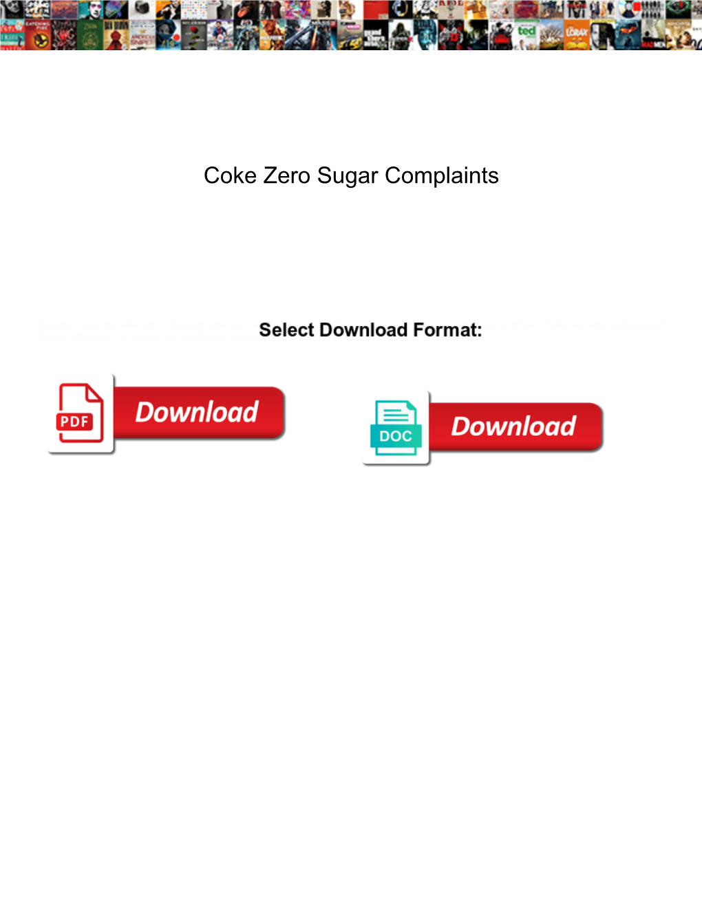 Coke Zero Sugar Complaints