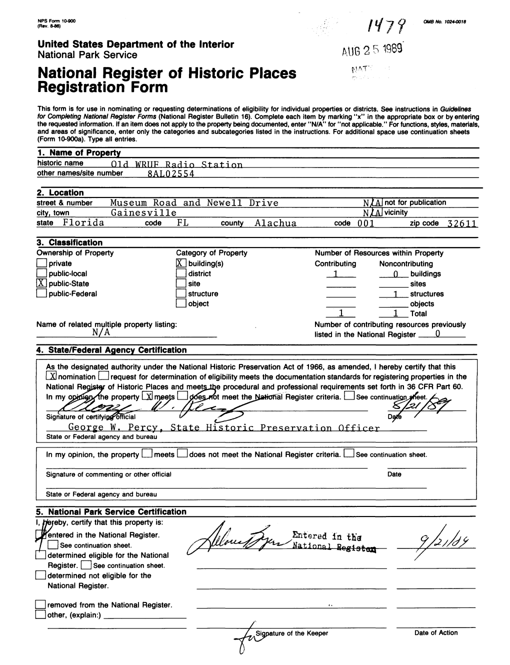 National Register of Historic Places Continuation Sheet