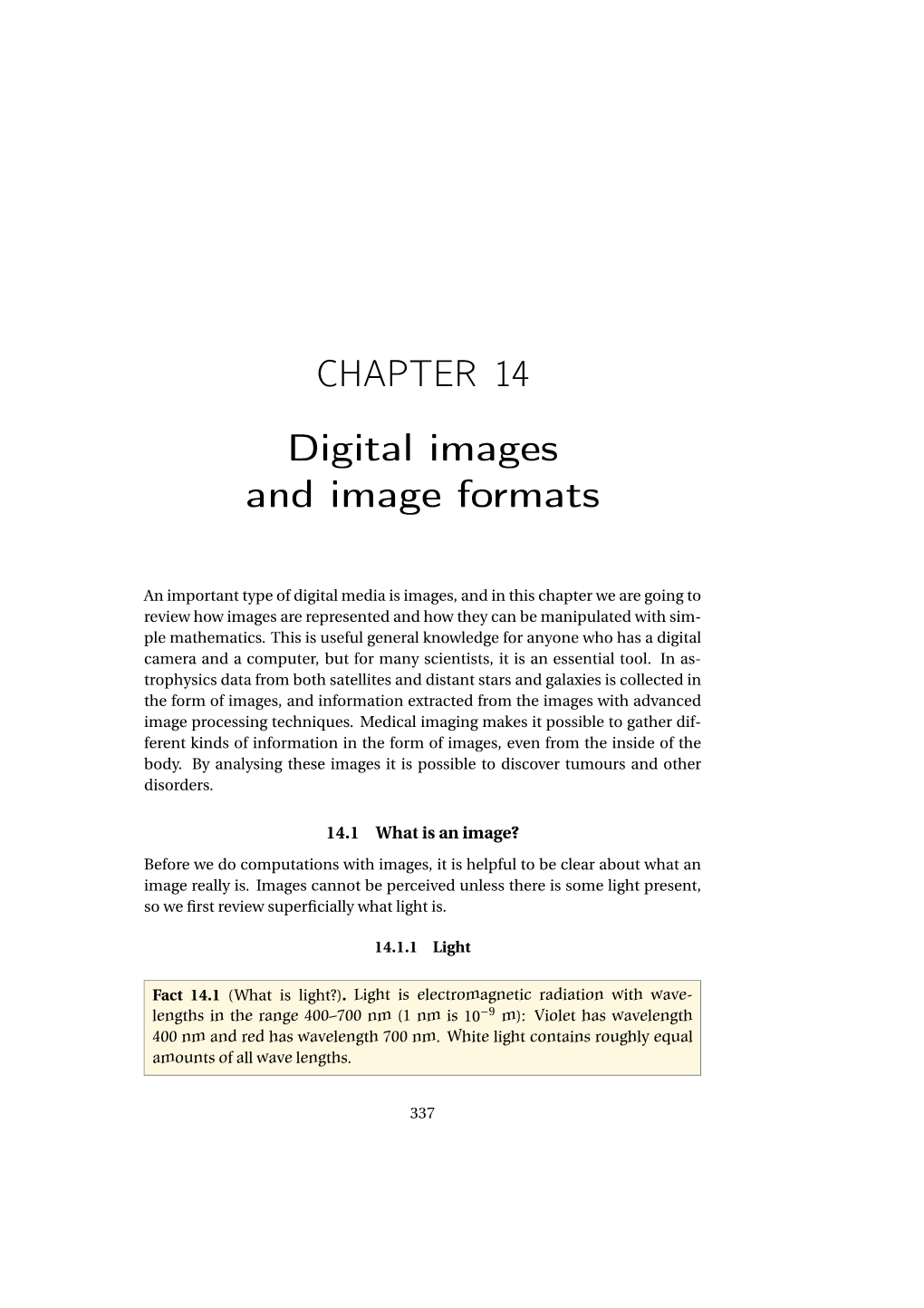 CHAPTER 14 Digital Images and Image Formats