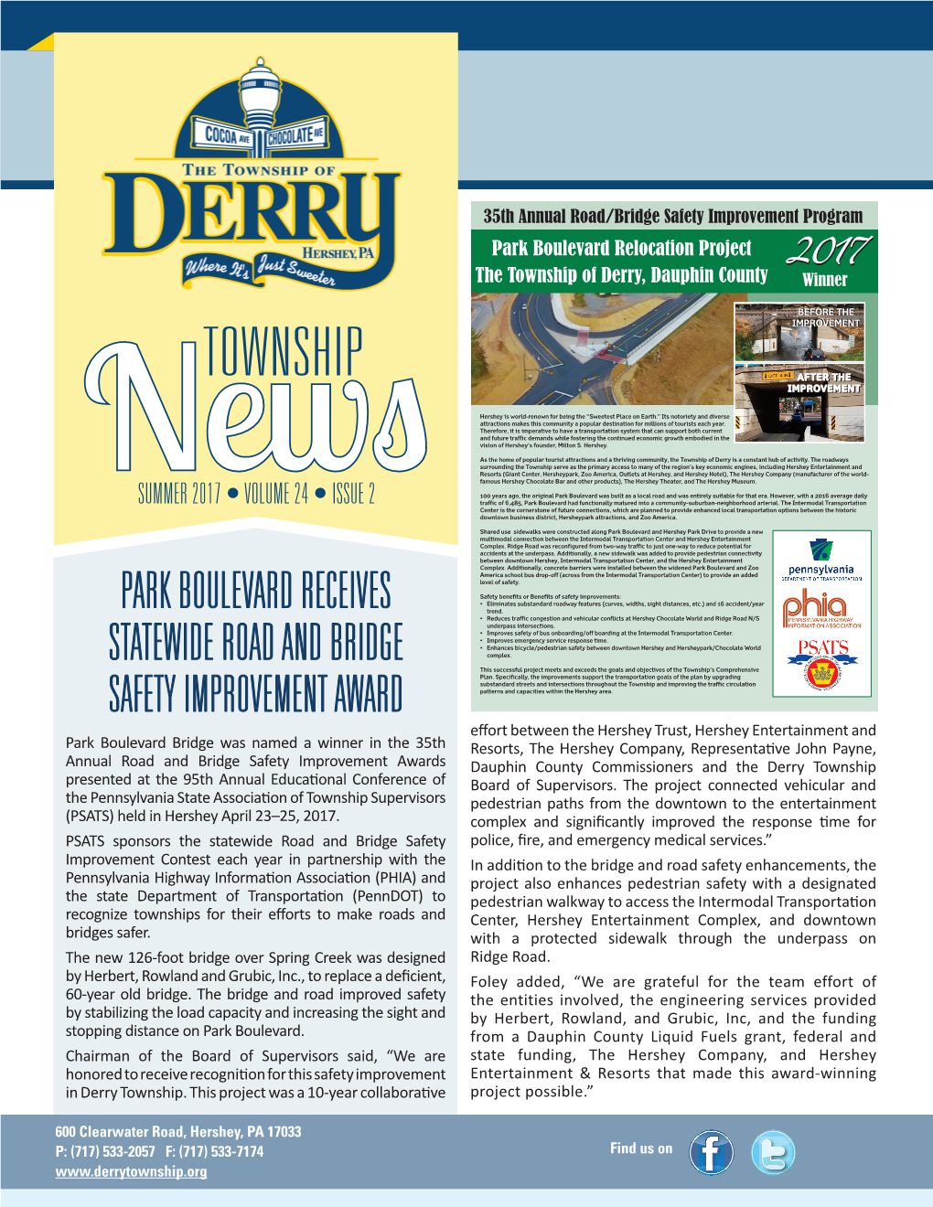 Derry Township Presented at the 95Th Annual Educati Onal Conference of Board of Supervisors